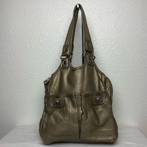 Marc by Marc Jacob’s gold metallic tote and shoulder bag 3 compartments